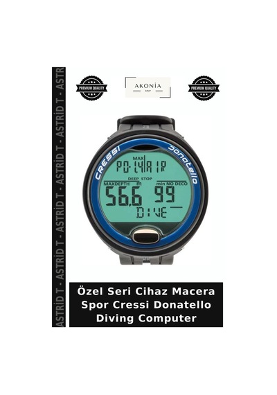 Özel Seri Cihaz Macera Spor Cressi Donatello Diving Computer Black - Yellow