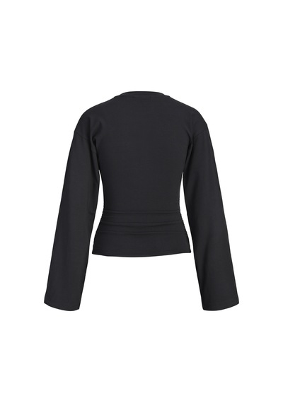 Jack & Jones Kadin Bisiklet Yaka Uzun Kollu Tisört - Paloma - 12303589 Siyah