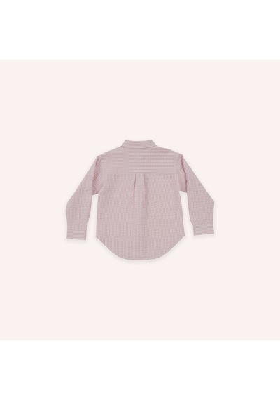 Panço Kız Çocuk Pembe Düğme Detaylı Gömlek