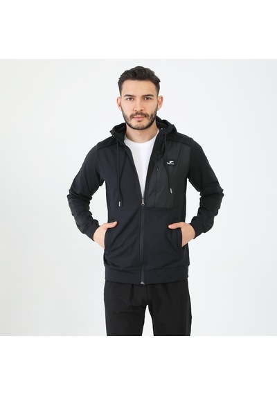 Joma Siyah Erkek Günlük Sweatshirt Kapşonlu Full Zip Poly.crush M 001