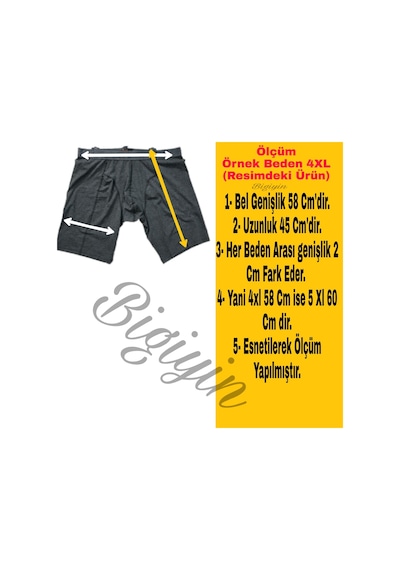 Pişik Önleyici Uzun Erkek Boxer Pamuklu Boxer Büyük Beden Boxer Siyah