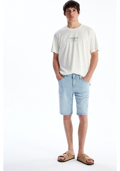 Lcw Jeans İndigo Slim Fit Erkek Jean Şort
