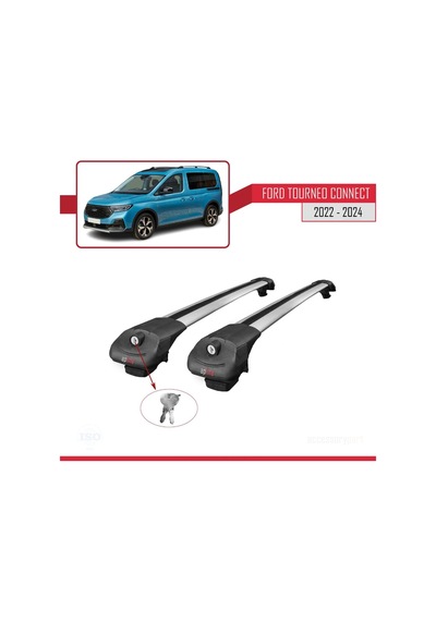 Ford Turneo Connect 2022 Ve Sonrası İle Uyumlu Ace-1 Ara Atkı Tavan Barı Gri