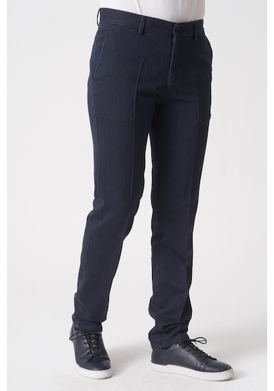 Whitw Stone Brasília P1032 Cosmos Pamuklu Slim Fit Pantolon Mavi Mavi