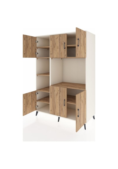 Kronos Dolap 9 Raflı 6 Kapaklı 132x59x195 Aytaşı-çam/çam Aytaşı