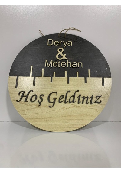 Kişiye Özel Isim Yazılabilir Hoş Geldiniz Kapı Süsü