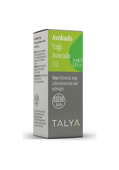 Talya Soğuk Sıkım %100 Saf ve Doğal  Avokado Yağı  20 ML