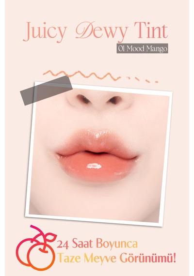 Dasique Yoğun Parlaklık Ve Canlı Renkler Sunan Kalıcı Tint Juicy Dewy Tint 01 Mood Mango 01 Mood Mango