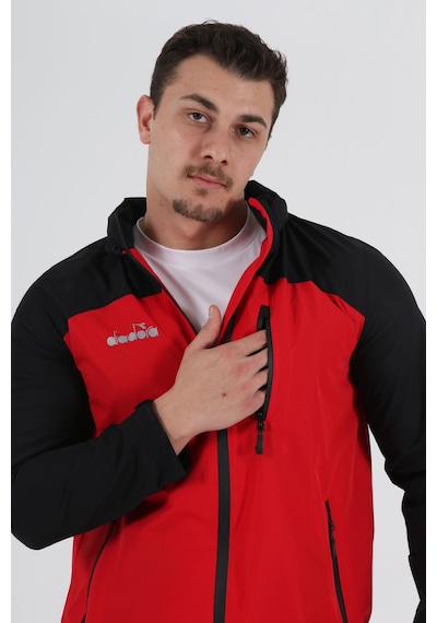 Diadora Elite Yağmurluk Kırmızı Siyah Kırmızı