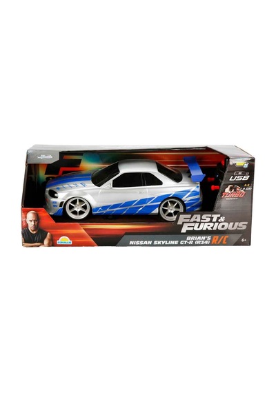 Fast & Furious Uzaktan Kumandalı Nissan Skyline 1:16 Ölçek 29 Cm Usb Şarjlı Kumandalı Araba Çok Renkli