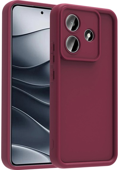 Xiaomi Redmi Note 14 5g Kılıf Kamera Korumalı Zore Ananas Kapak Mürdüm