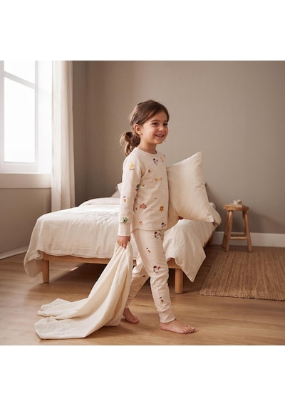 Owli Pijama Takımı 1.0 Tog Brekky Ekru