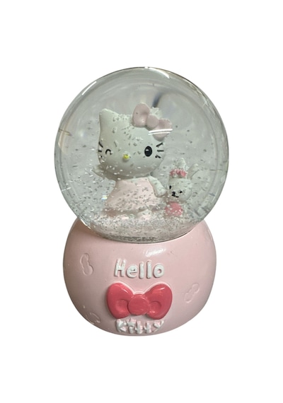 Hello Kitty Ve Ayıcık Müzikli Işıklı Büyük Boy Kar Küresi