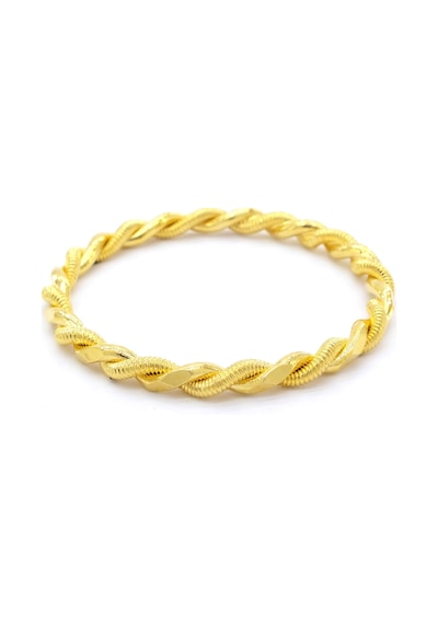 Bz 6.5 Mm 2li Adana Burması 22 Ayar Altın Kaplama Bilezik Blz-3021 Altın