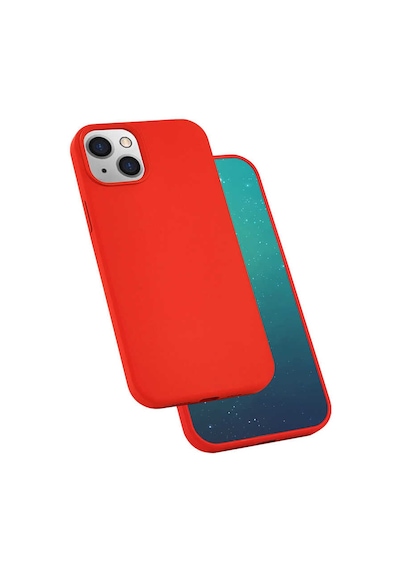Apple Uyumlu iPhone 13 Mini Uyumlu Zore Silk Silikon-kırmızı Kirmizi -
