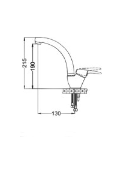 Gms Sırma Mix Kuğu Lavabo Musluk Bataryası Sr229