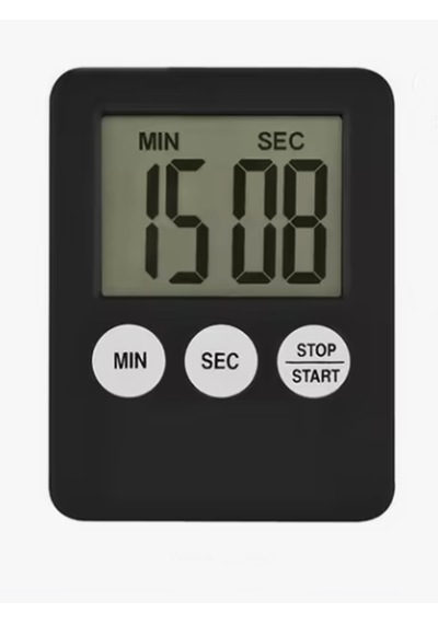 Gmn-1115 Alarmlı Dijital Zamanlayıcı Kronometre, Geri Sayım Özellikli, Mıknatıslı, 100 Dk, Siyah Renk