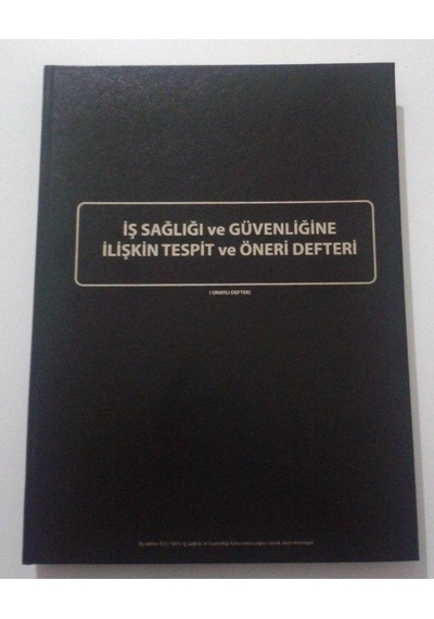 Iş Güvenliği Tespit Ve Öneri Defteri - Deri Ciltli