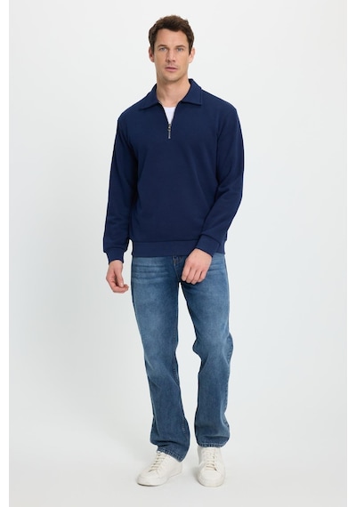 Tudors Erkek Relax Fit Rahat Kesim Pamuklu 3 İplik Fermuarlı Polo Yaka Lacivert Sweatshirt-41820 Lacivert Tudors Erkek Relax Fit Rahat Kesim Pamuklu 3 İplik Fermuarlı Polo Yaka Lacivert Sweatshirt-41820 Lacivert