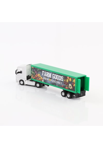 Welly 1:64 Ölçek Metal Kafalı Man Dorseli Tır Beyaz
