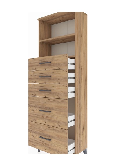 Arges Dolap 2 Raflı 5 Çekmeceli 60x30x182 Çam-çam Çam Arges Dolap 2 Raflı 5 Çekmeceli 60x30x182 Çam-çam Çam