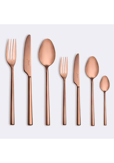 Jumbo 1001 Titanyum Bronz 12 Kişilik 84 Parça Çatal Kaşık Bıçak T