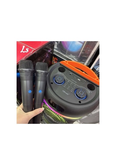Büyük Boy Çift Kablosuz Mikrofonlu Bluetooth Hoparlör Kablosuz Speaker 3x8inç