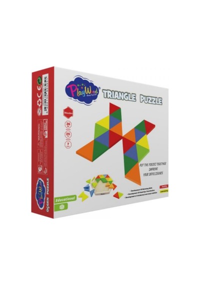 ONY Kutuda 24 Parça Ahşap Üçgen Puzzle