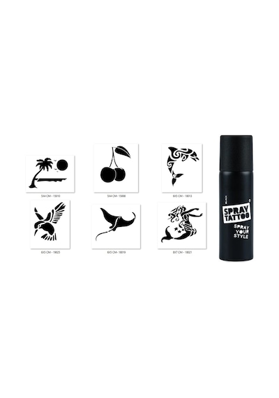 Airbrush Tattoo Yunus Kiraz Spray Tattoo Geçici Sprey Dövme Seti