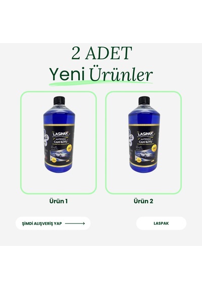 Antifrizli Oto Cam Suyu -10 Derece 2 Adet 1 Lt