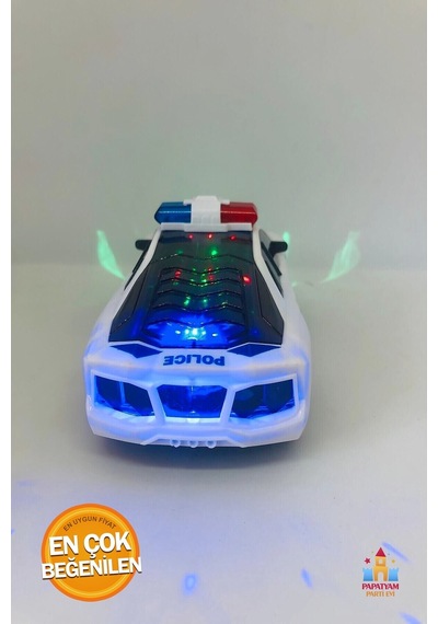 Oyuncak Polis Arabası - Ses Efektleri Ve Işıklarıyla Gerçekçi Polis Takibi Heyecanını Yaşayın Beyaz