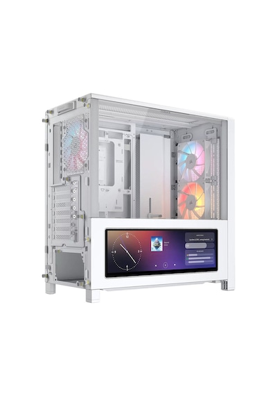 Frame 4000d Lcd Rs Beyaz 4x120mm Argb Fan Mesh Temperli Cam Mid Tower E-atx Dokunmatik Ekranlı Kasa Frame 4000d Lcd Rs Beyaz 4x120mm Argb Fan Mesh Temperli Cam Mid Tower E-atx Dokunmatik Ekranlı Kasa