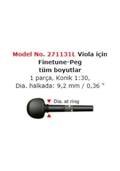 Wıttner W271131L Vıola İçin Akord Burgusu Vıola İçin Akord Burgu