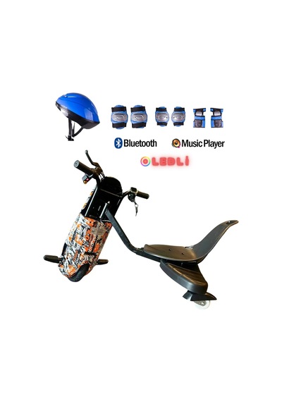 Citymate Drift Car Elektrikli Kaykay Bluetooth Dirift Kar Hoverboard Scooter + Koruma Ekipmanı D25