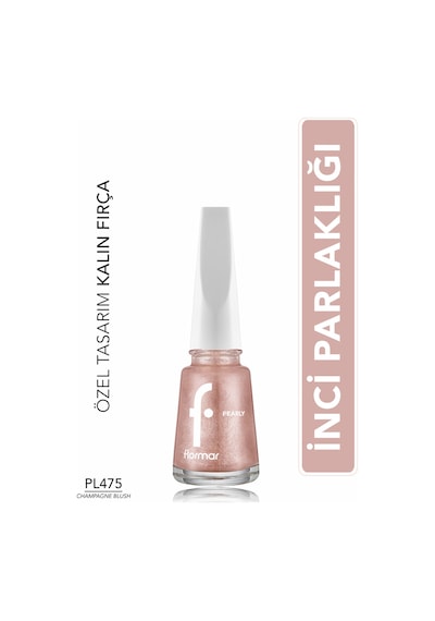 Flormar Pearly Yarı Transparan & Parlak Bitişli Sedefli Oje Pl475 Champagne Blush