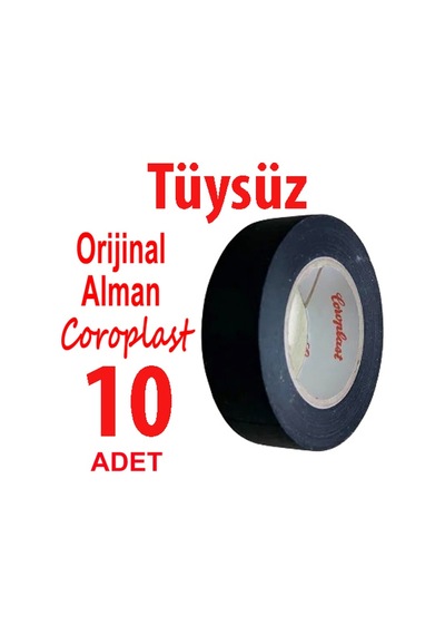 Bez Bant Coroplast 10 Adet Tüysüz Yanmaz Kumaş Kablo Sarma Bantı