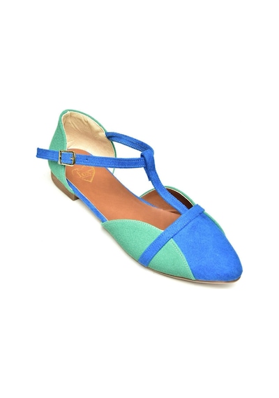 Fox Shoes Saks Mavi/su Yeşili Kadın Babet B726881802 Saks Saks Mavi
