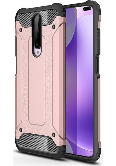Kilifone - Xiaomi Uyumlu Poco X2 - Kılıf Çift Katman Zırh Tank Crash Military Kapak - Rose Gold