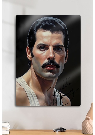 Metal Baskı - İmzalı Freddie Mercury, Queen, Bohemian Rhapsody, Özel Tablo