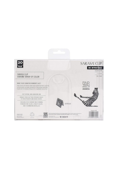 Zebra Sarasa Pvc Clip Jel Kalem 0.7 Mm, 20li Genel