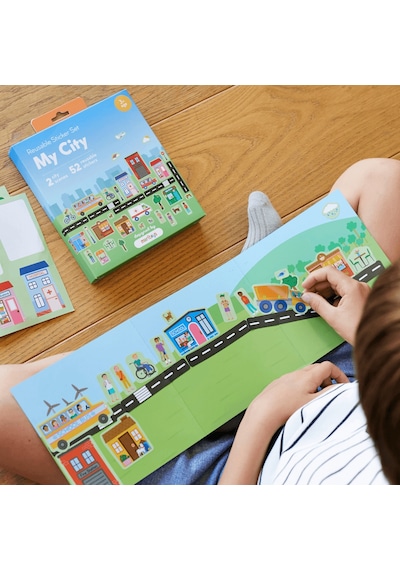 Moritoys Reusable Sticker Set - My City - Tak Çıkar Çıkartma Oyunu