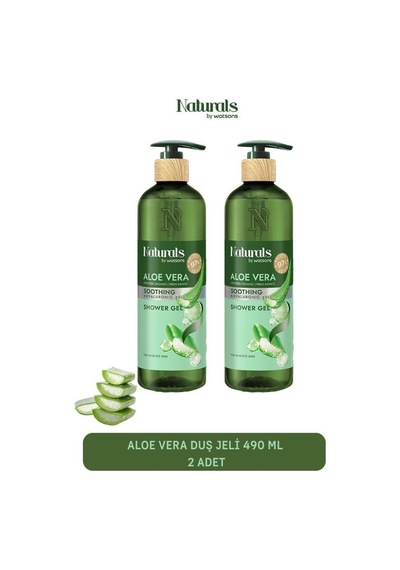 Naturals By Watsons Aloe Vera Duş Jeli 490 Ml 2 Adet