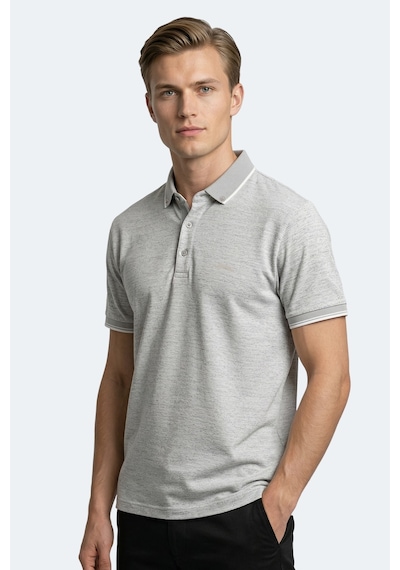 Slazenger Zeru Erkek Polo Yaka Gri Tişört