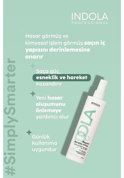 Indola Onarıcı Keratin Yükleme Spreyi 300 Ml.