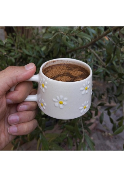 Tr Klasik Çayır Papatyalı Seramik 200 Ml Kupa Bardak Mug Diğer