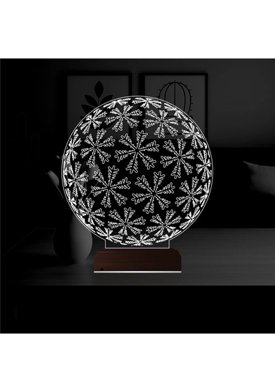 Luvivia Kar Tanesi 3d Lamba - Masa Gece Lambası V2 Şeffaf
