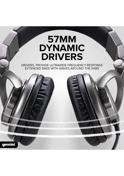 Sound Djx-500 Profesyonel Dj Kulaklık, Kulak Üzerinden, Kablolu, 90 /180 Dönen Eklemler, 57 Mm Sürücüler, Dolgulu Kulak Bardakları - Stüdyo İzleme İçin İdeal