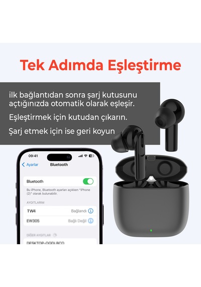 Bix Soundcraft TW4 Bluetooth 5.3 Metal ENC Kulak içi Kulaklık