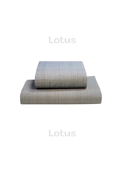 Fırça Desen Ranforce Lastikli Fitted Çarşaf Takımı Tek Kişilik Yastıklı Gri 120x200