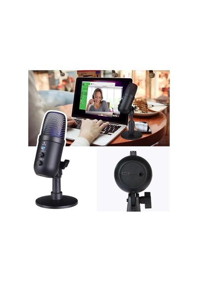 Profesyonel Kardioid Rgb Oyuncu Podcast Mikrofonu Kablolu Stüdyo Kayıt Mikrofonu, Yayın & Oyun Uyumlu
